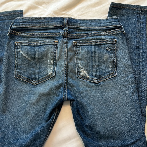 Rag and Bone Skinny Size 25 Straight Leg Denim Jeans Excellent Condition - Picture 5 of 5